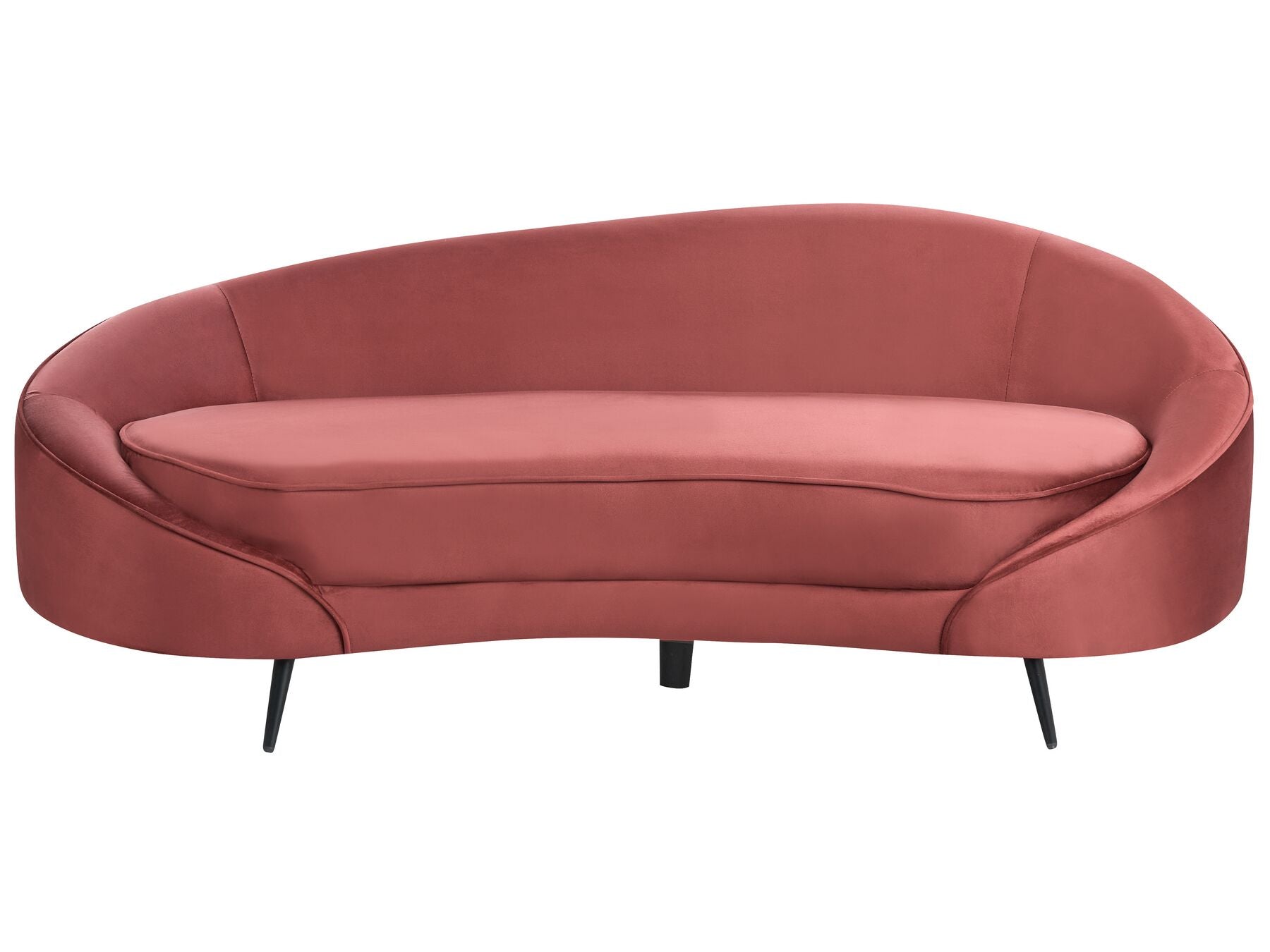 Canapé en velours 3 places Rouge L183cmxl85cmxH75cm SNOOV