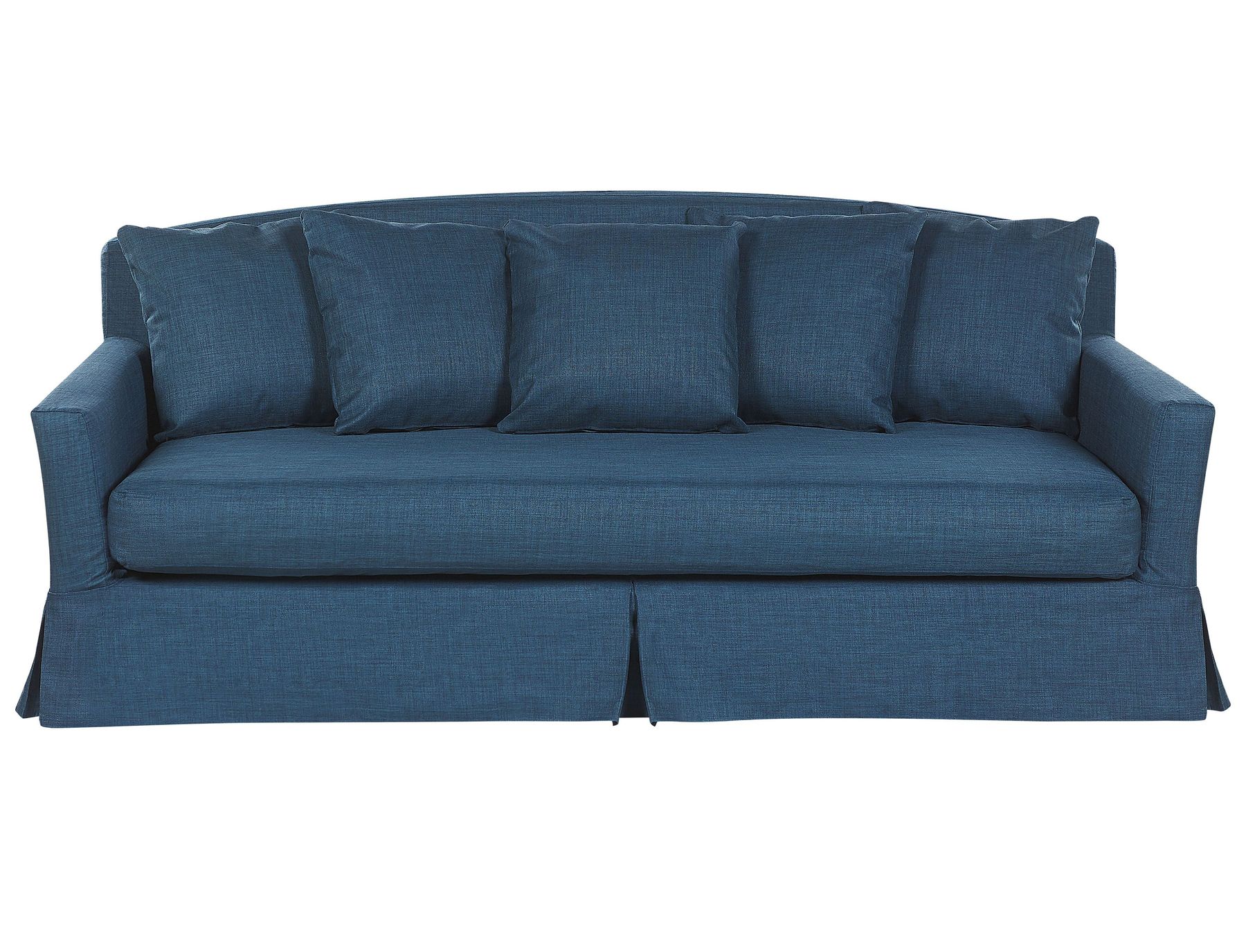 Canapé 3 places en tissu Bleu housse amovible L212cmxl107cmxH89cm KRYOS