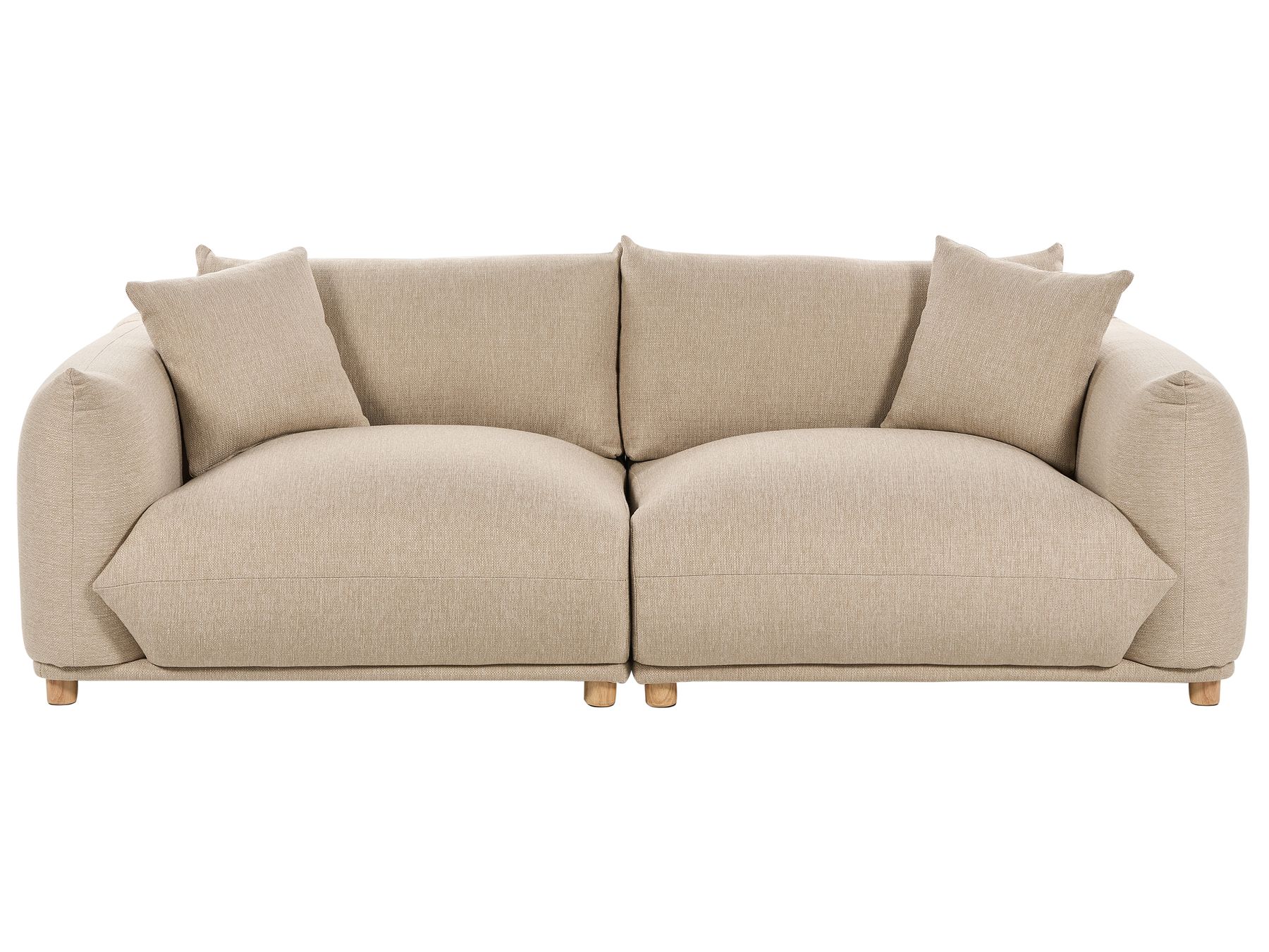 Canapé 3 places en tissu Beige clair L220cmxl104cmxH75cm MARNE