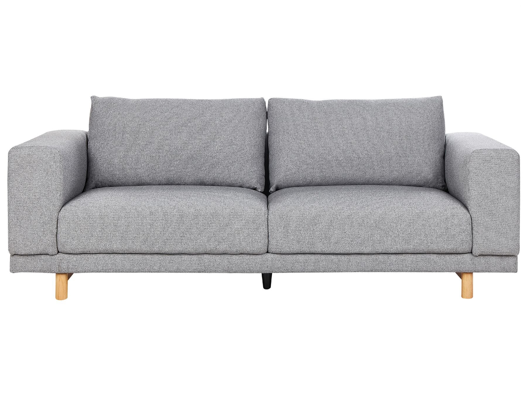 Canapé 3 places en tissu Gris L220cmxl84cmxH76cm BERGEN