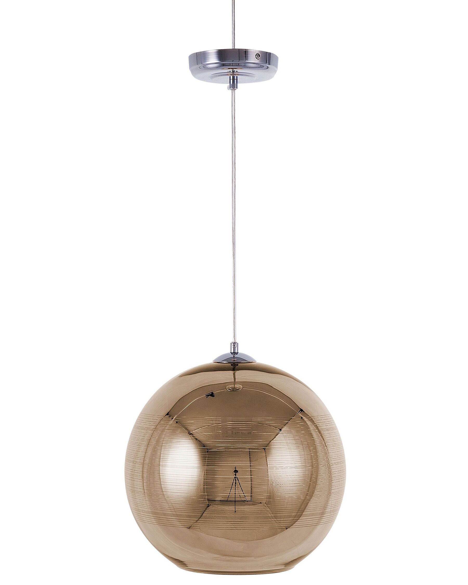 Lampe suspension en Verre Doré KOKAY