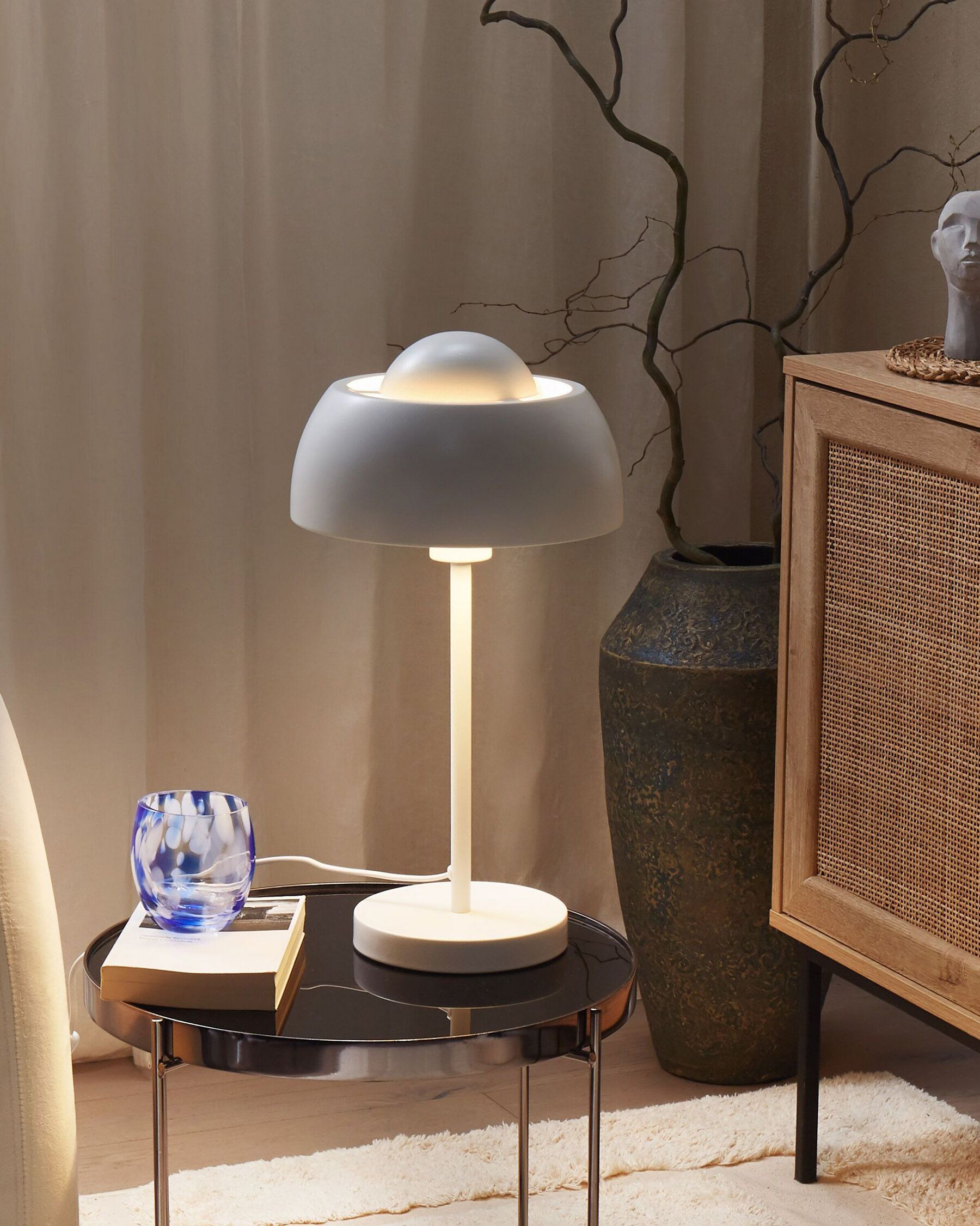 Lampe à poser en Métal Blanc H44cm EZLIAN