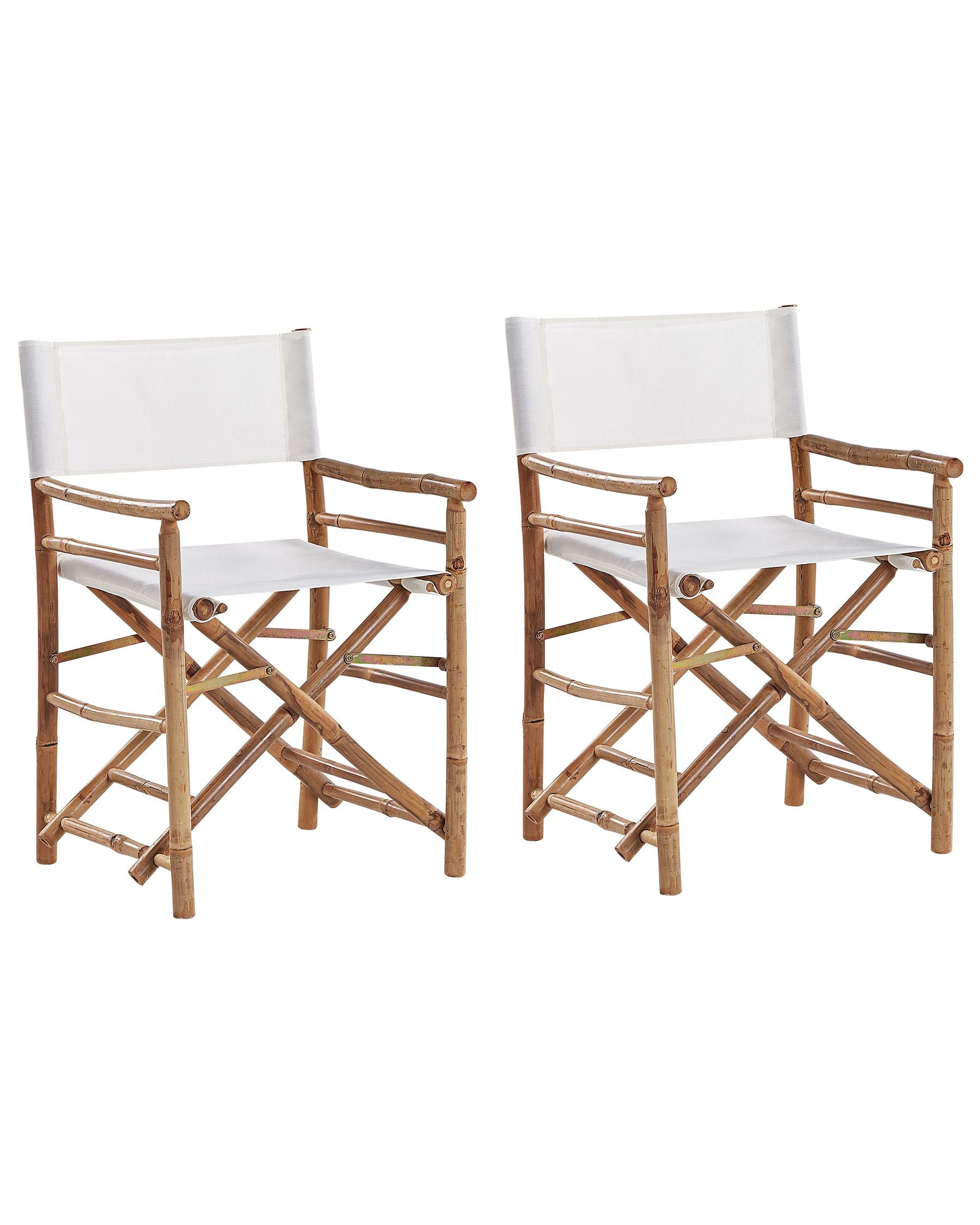 Ensembles x2 chaises de jardin en Bambou Marron XOOL