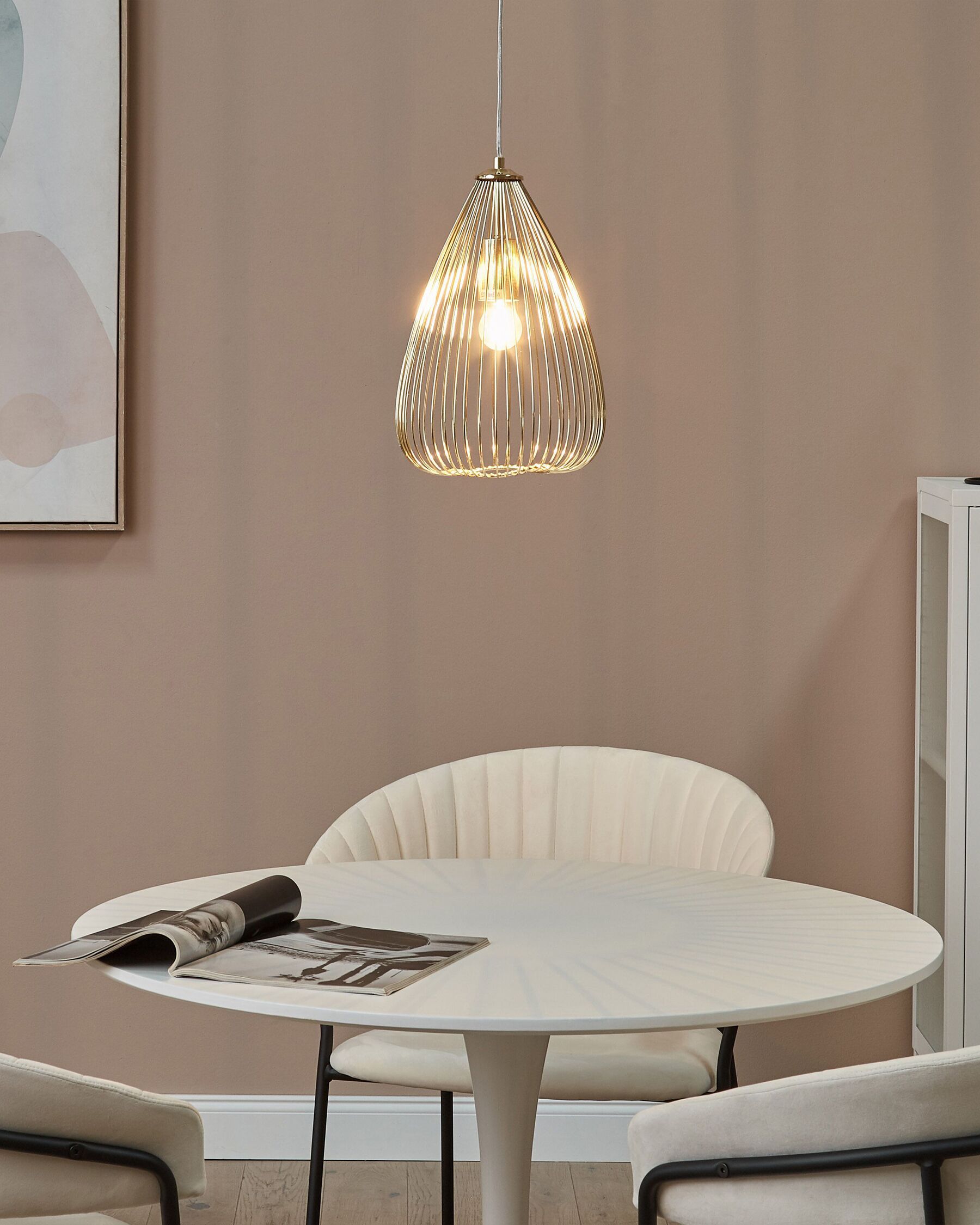Lampe suspension en Métal Doré SOUNDA