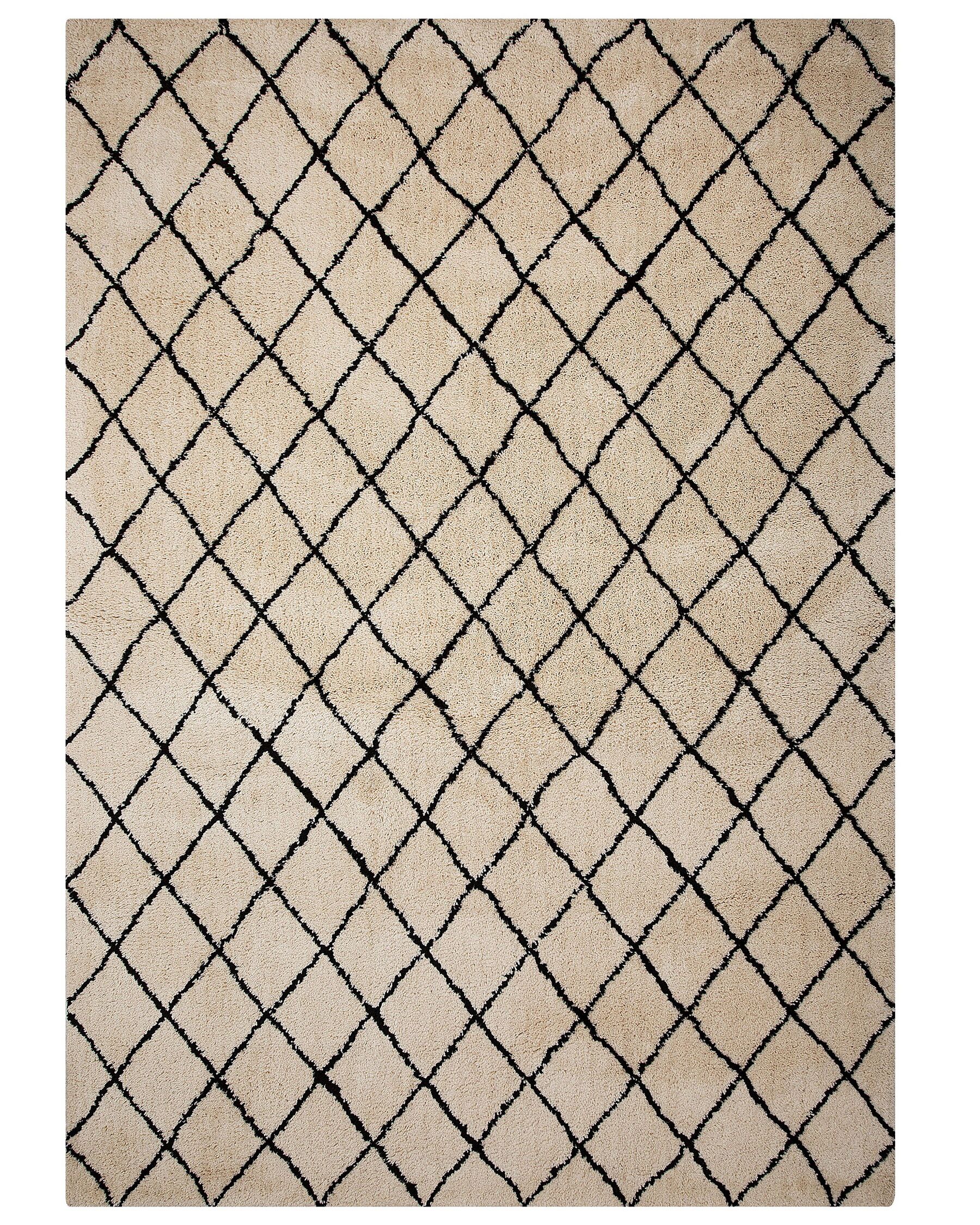 Tapis Beige et Noir l160cmxL230cm YATOUM