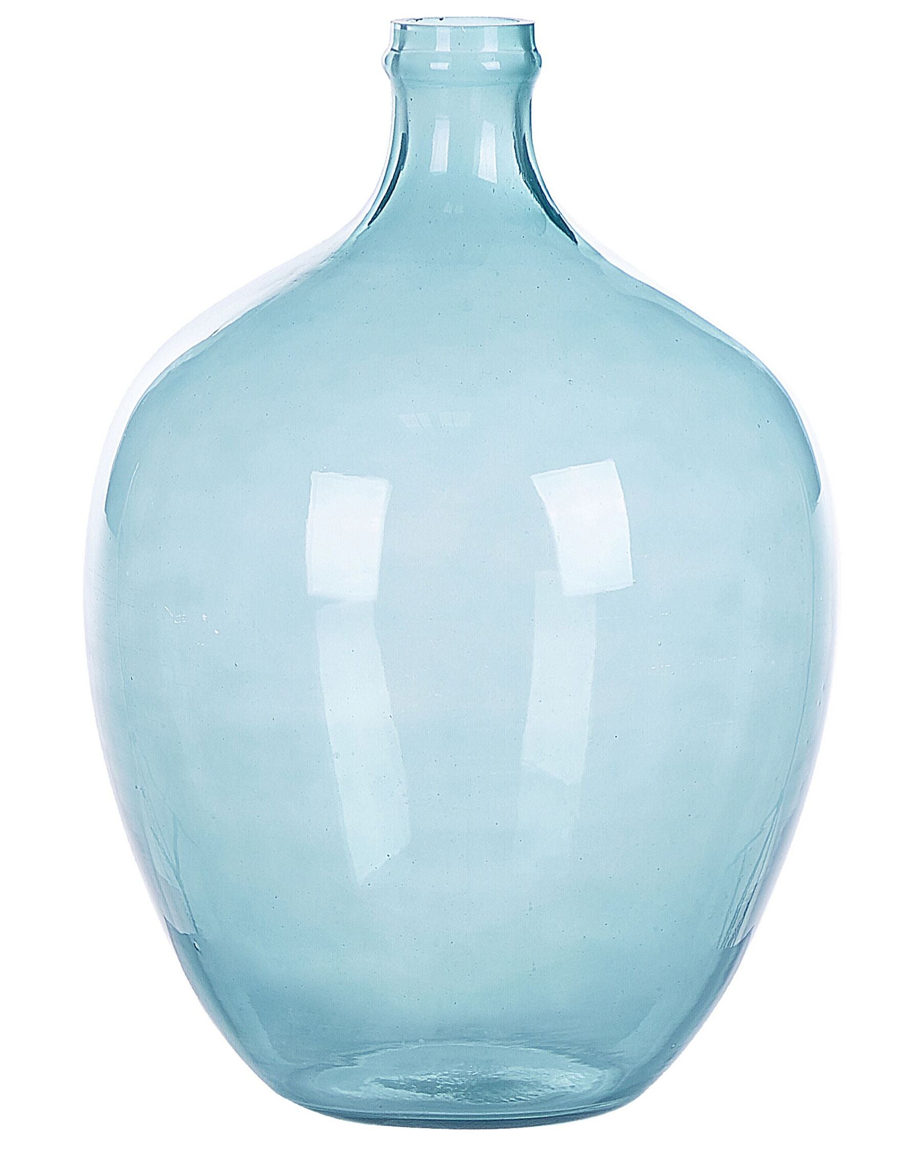 Vase décoratif en verre Bleu clair H39cm CLIVA