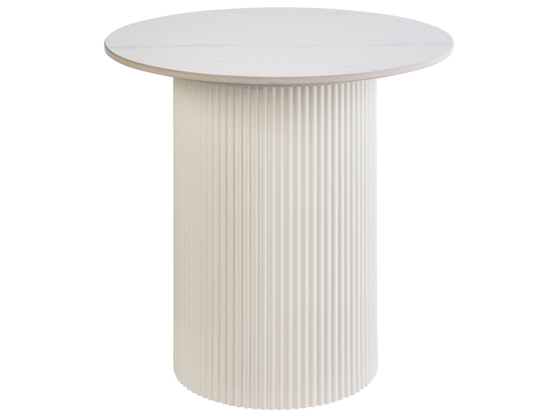 Table d'appoint en céramique Beige clair D50cmx48cm SRILA