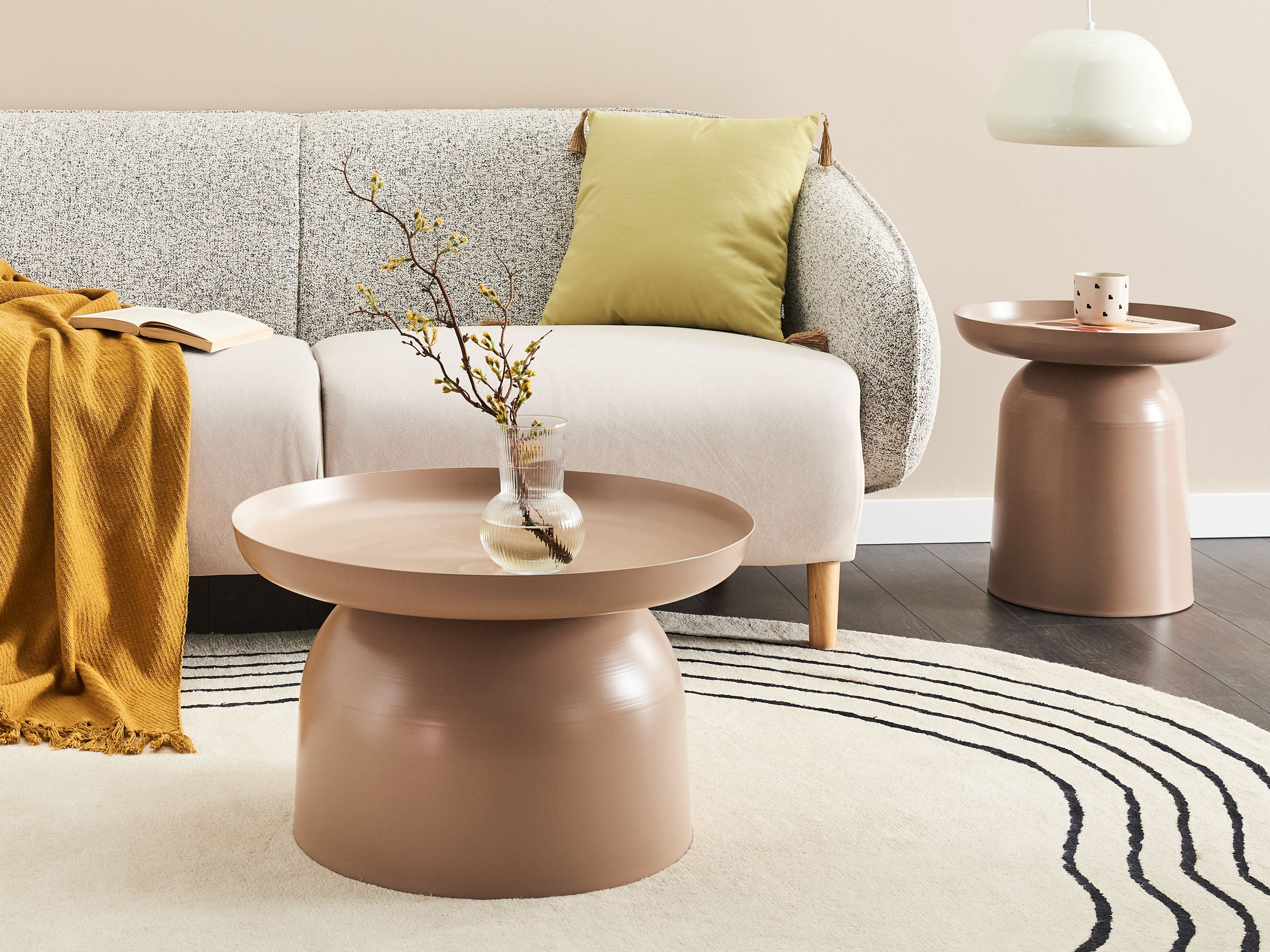 Table basse en Métal Taupe L60cmxl60cmxH36cm PETRINI