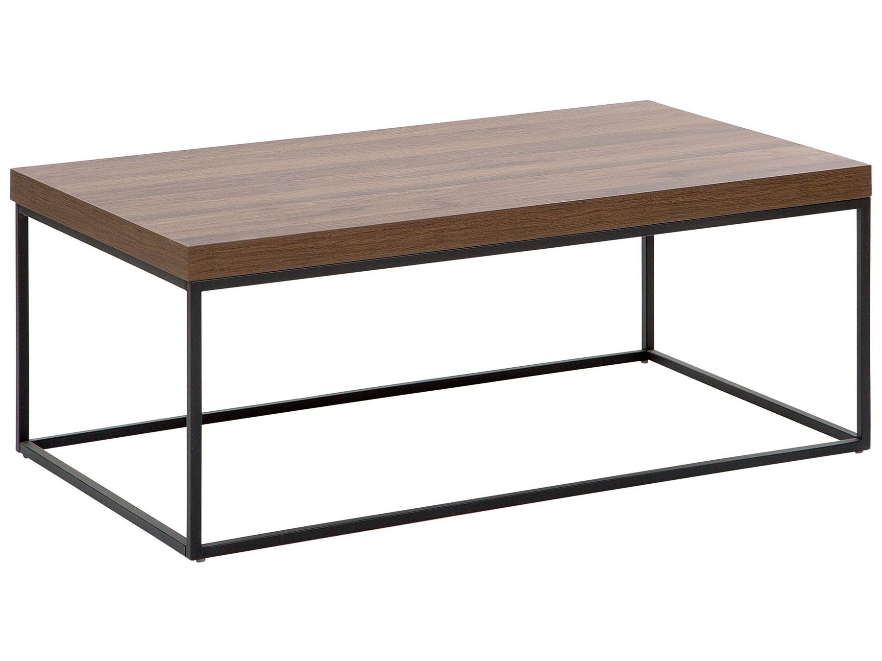 Table basse en Bois foncé et Métal Noir L100cmxl60cmxH40cm DJIBA