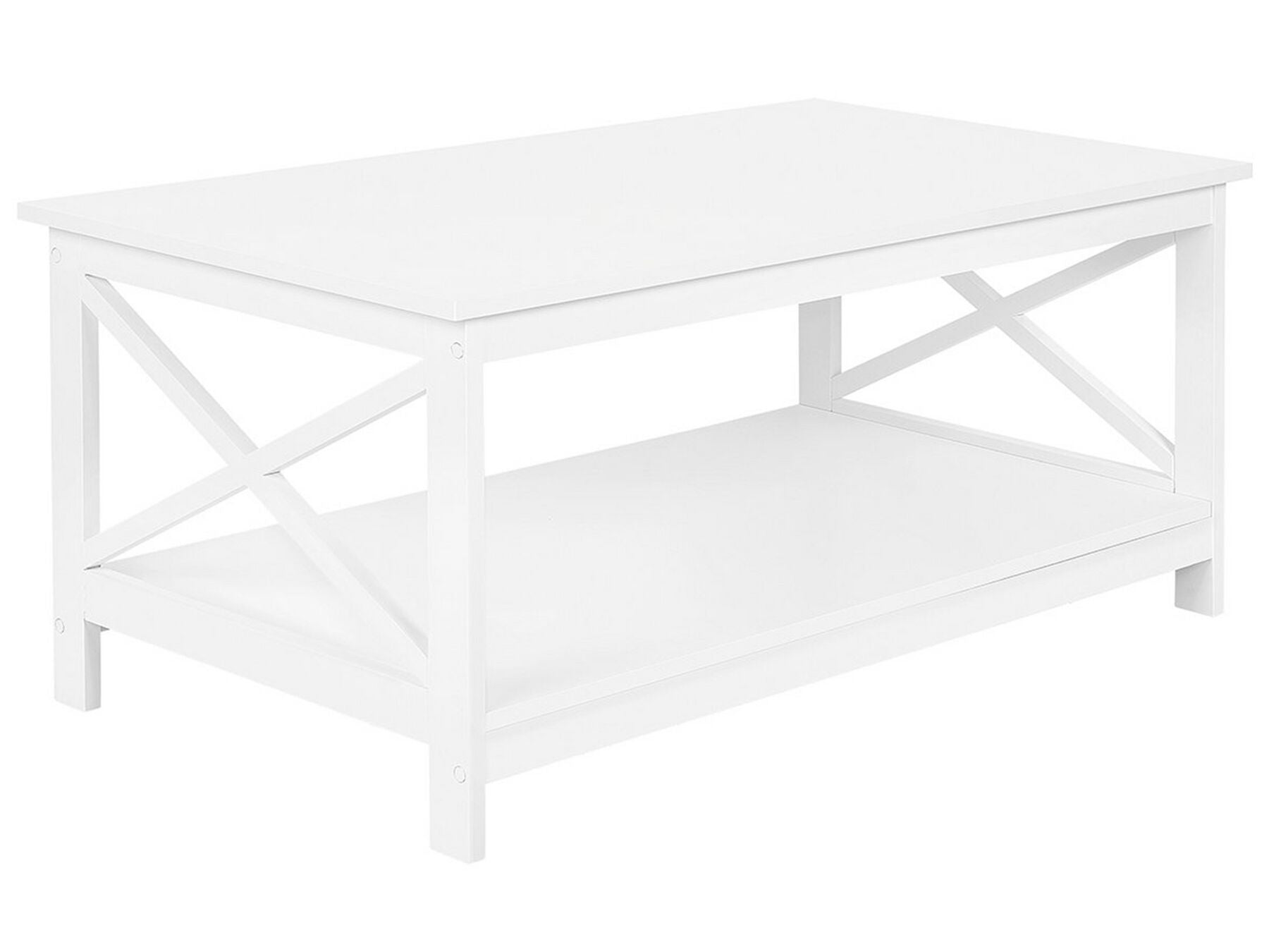 Table basse en bois Blanc L100cmxl55cmxH45cm BATEN