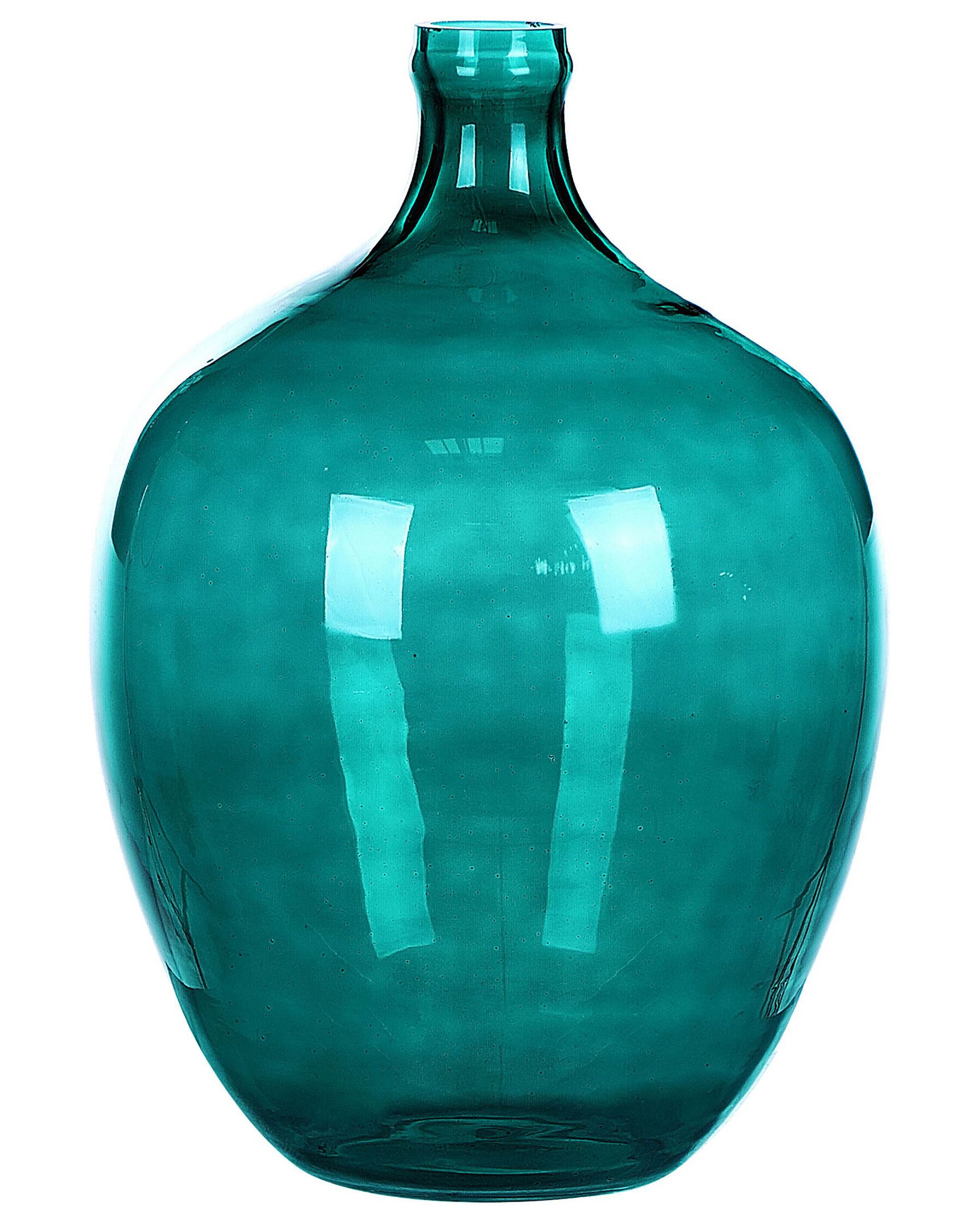 Vase décoratif en verre Turquoise H39cm CLIVA