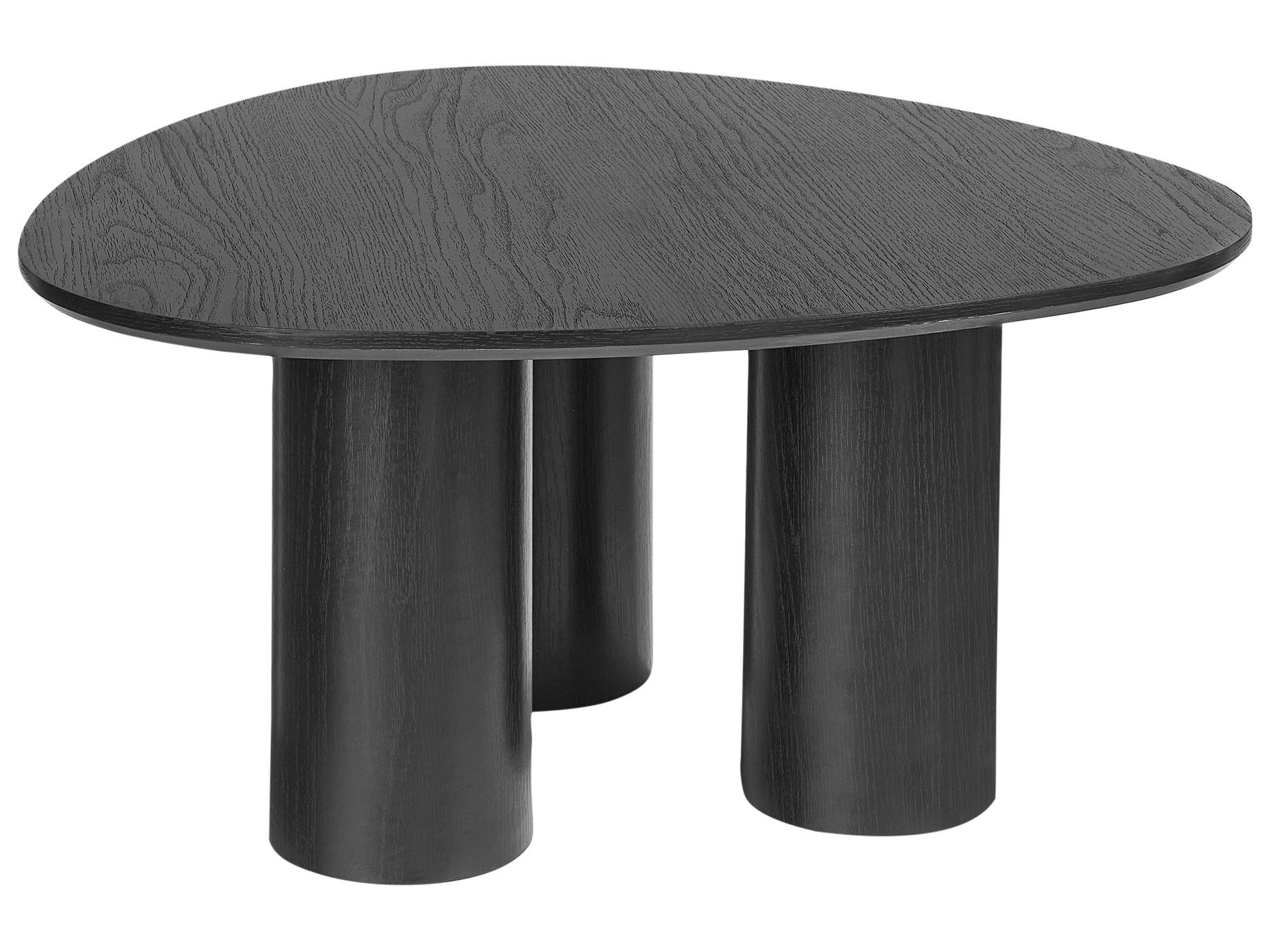 Table basse incurvée en bois Noir L75cmxH34cm MAIZA