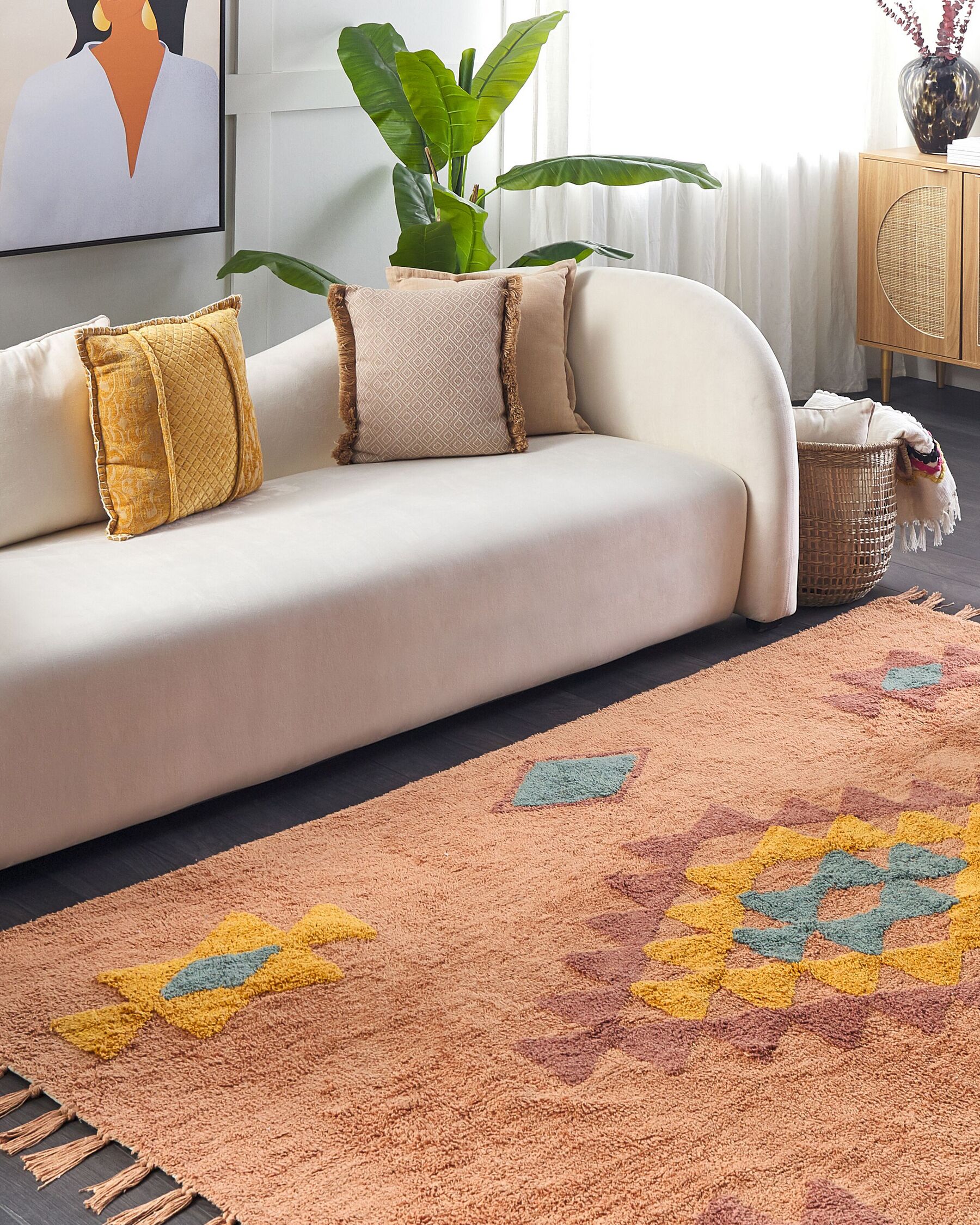 Tapis en coton Orange l160cmxL230cm IZMIR