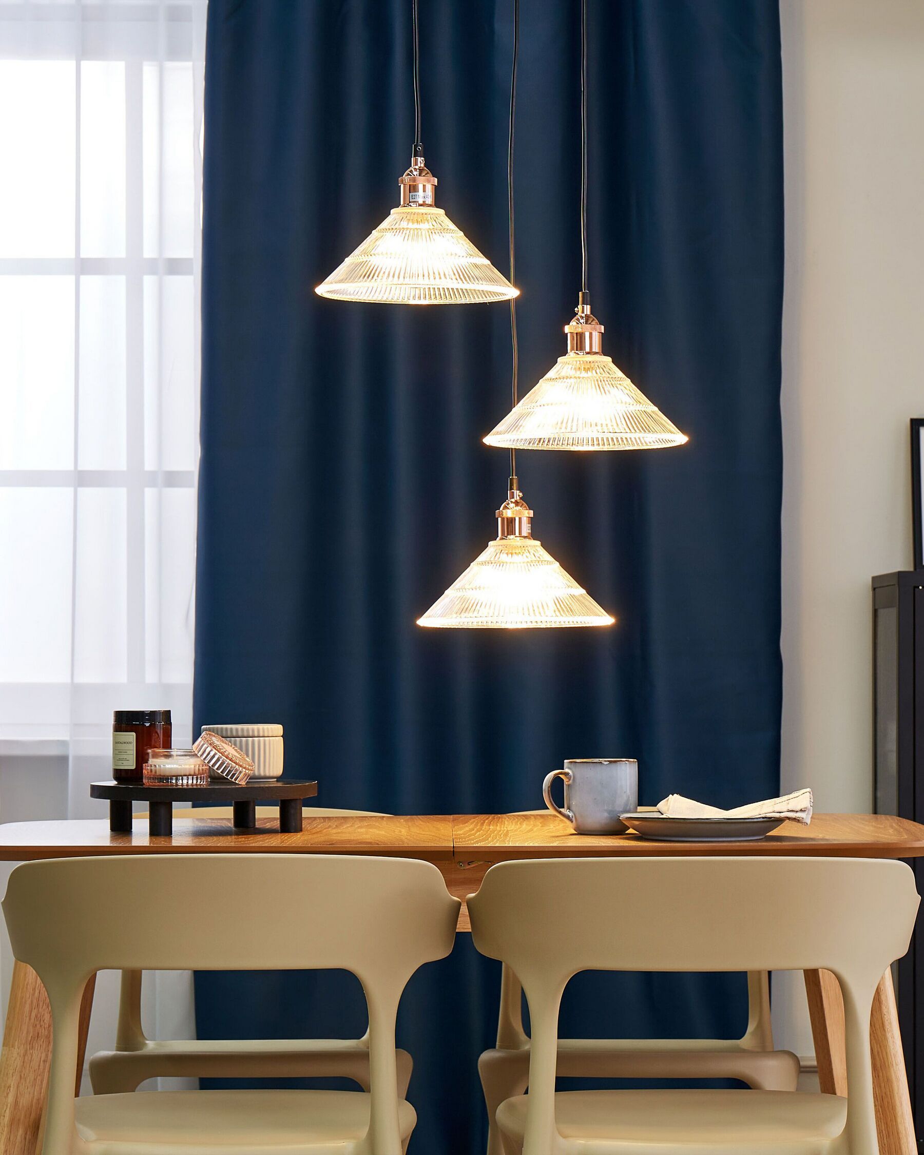 Lampe suspension en Verre et Cuivré NERTA