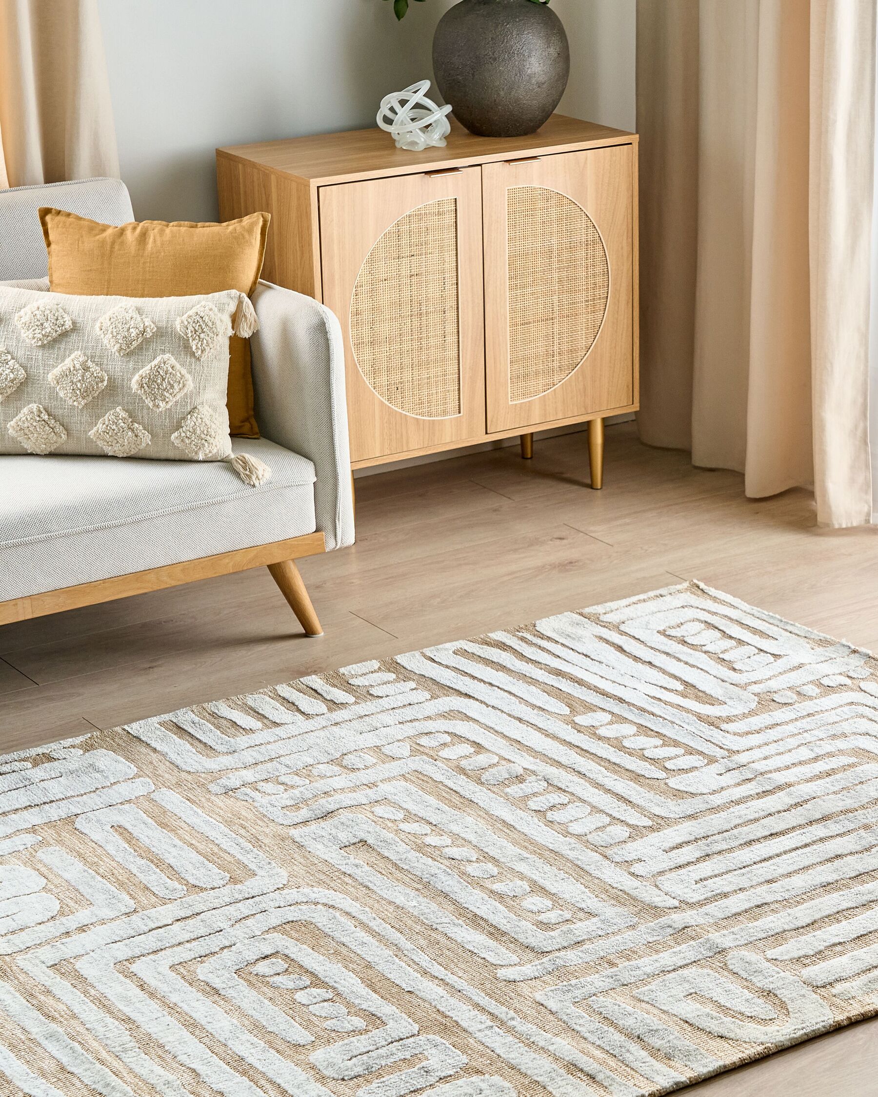 Tapis Beige et Gris l160cmxL230cm BALIN