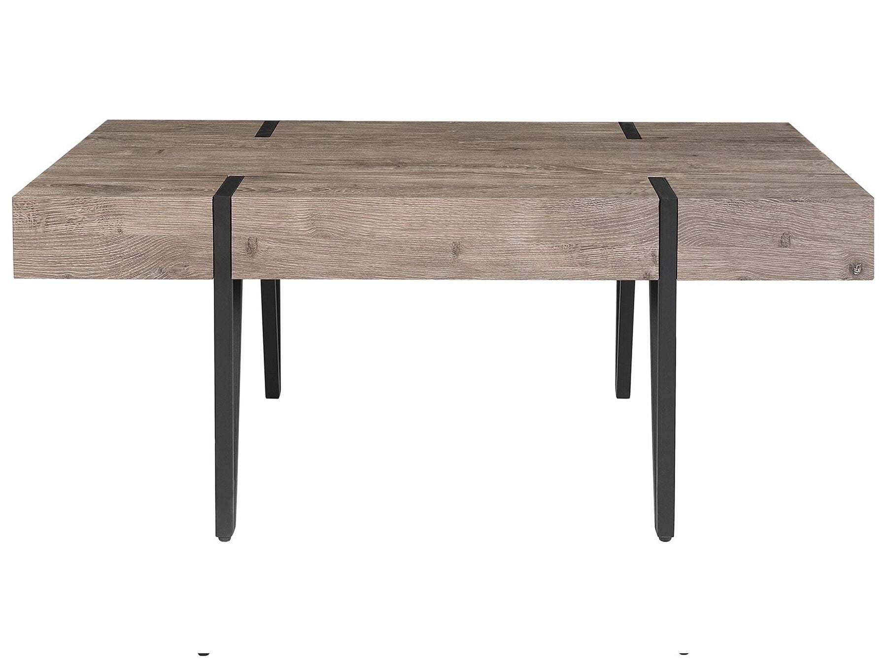 Table basse Marron et Métal Noir L100cmxl60cmxH43cm NEWFIELD