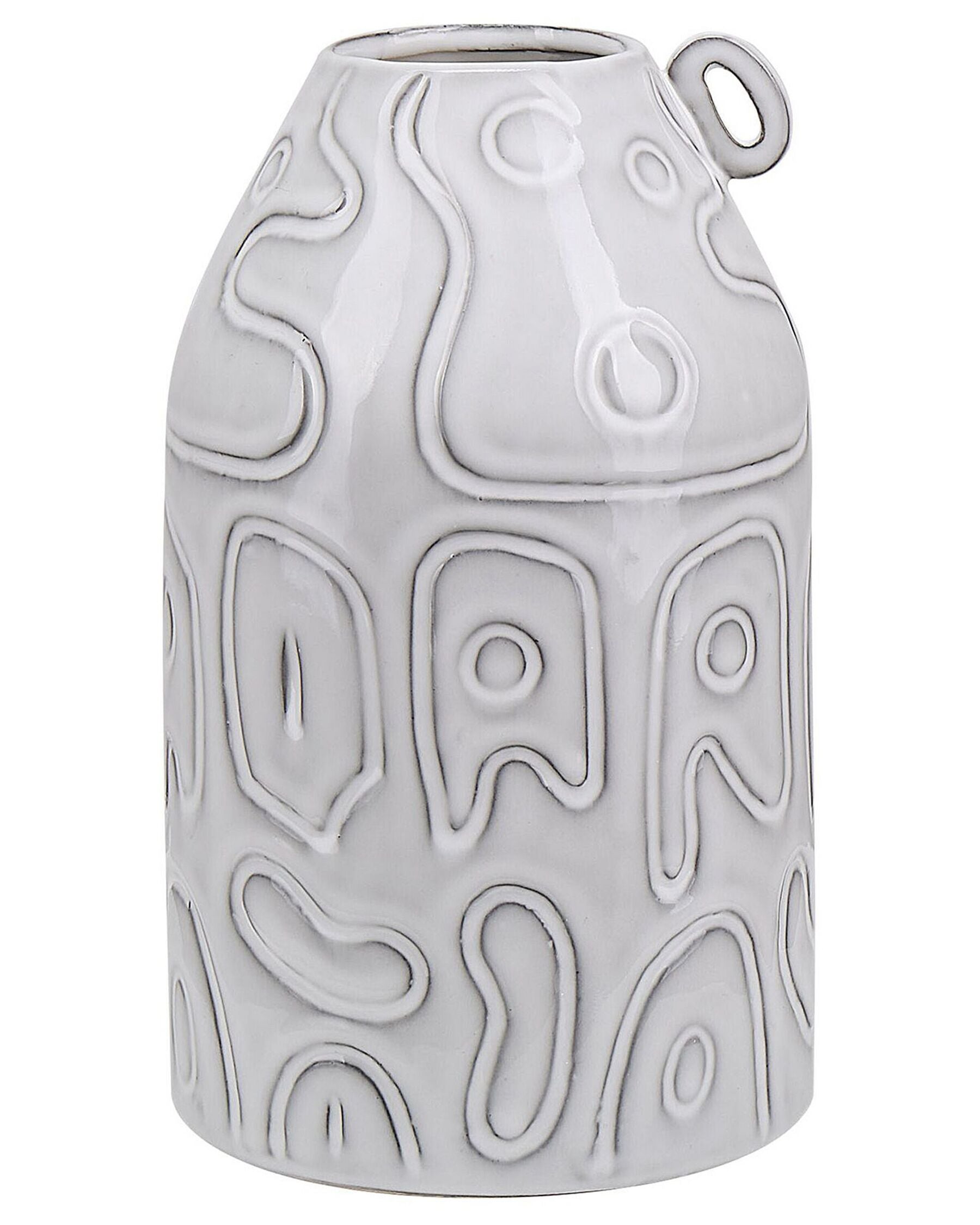 Vase à fleurs en Grès Gris H22cm MARIANE