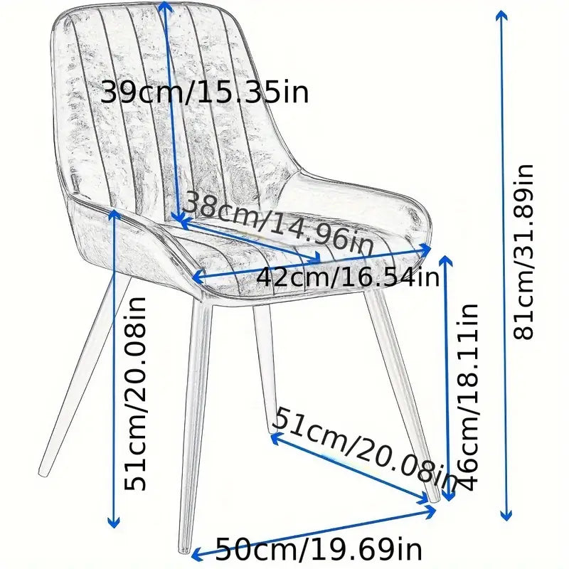 Lot de 2 chaises Vintage pieds en métal LAZY