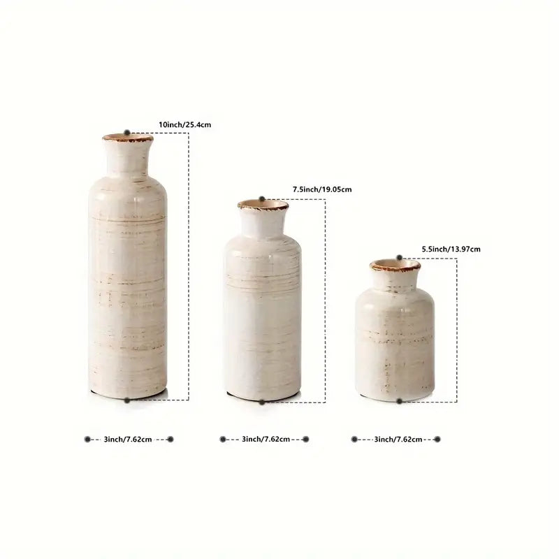 Ensemble de 3 Vases en Céramique BOBO