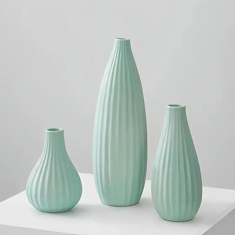 Ensemble de 3 Vases en Céramique Boho Chic LIWA