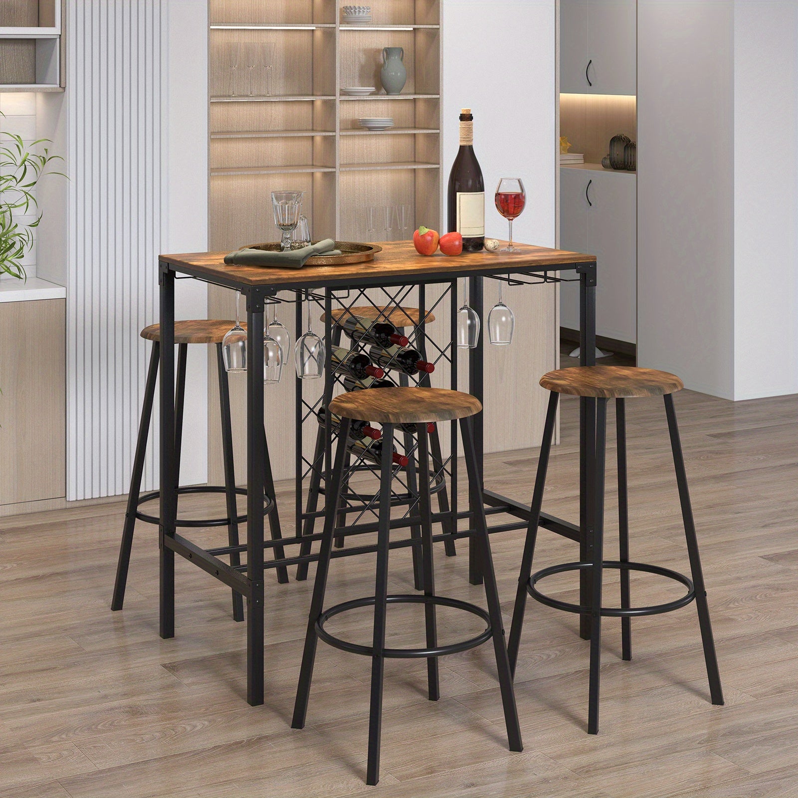 Ensemble Table et x4 chaises Bistro L100xl60xH101cm GONI