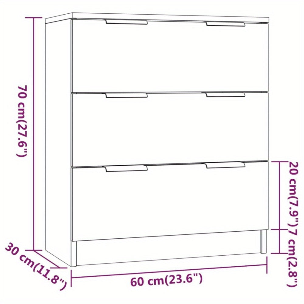 Ensemble de 3 Buffets en Chêne L180xl30xH70cm SONA