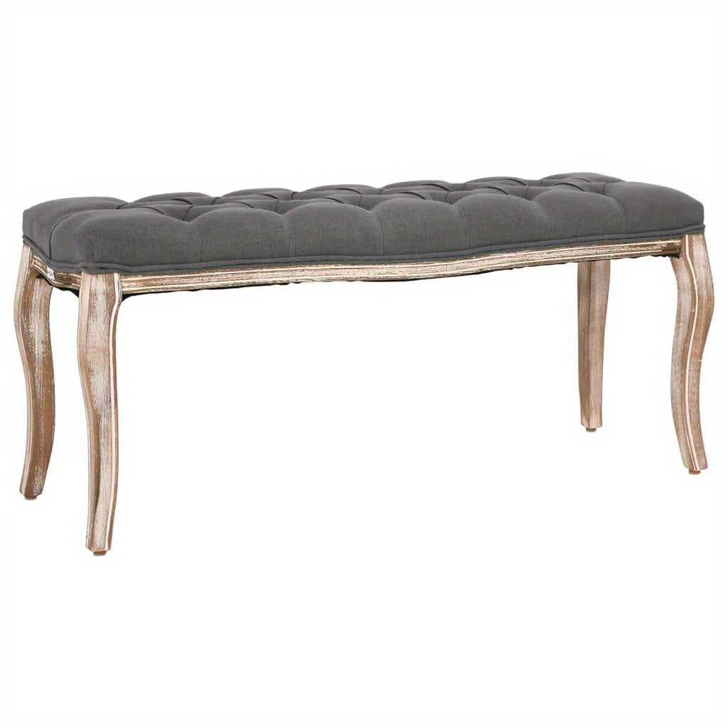 Banc Rembourré au Charme Antique pied doré L110xl38xH49,5cm CELIA