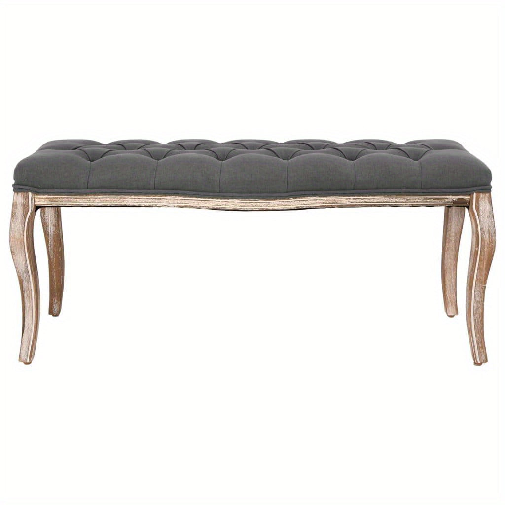 Banc Rembourré au Charme Antique pied doré L110xl38xH49,5cm CELIA