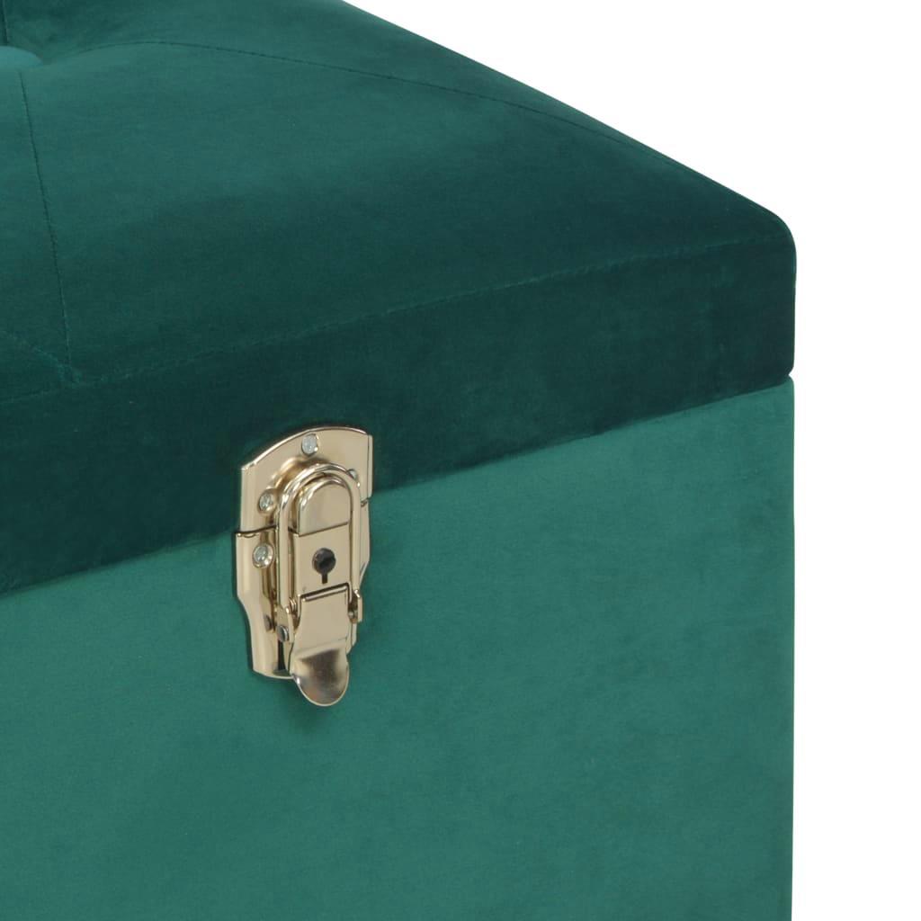 Banc d'Entrée Vert en Velours L105xl40xH44cm BOLI