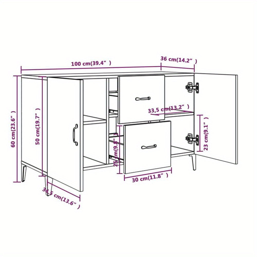 Buffet en Chêne L100xl36xH60cm COLY