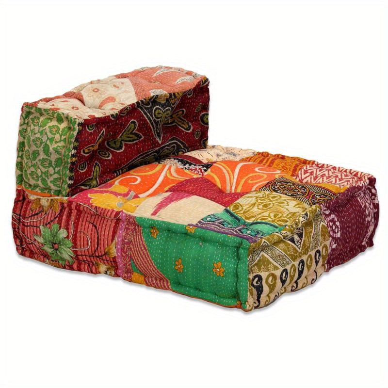 Salon Ottoman Modulaire 8 Places en Tissu Patchwork HINDI