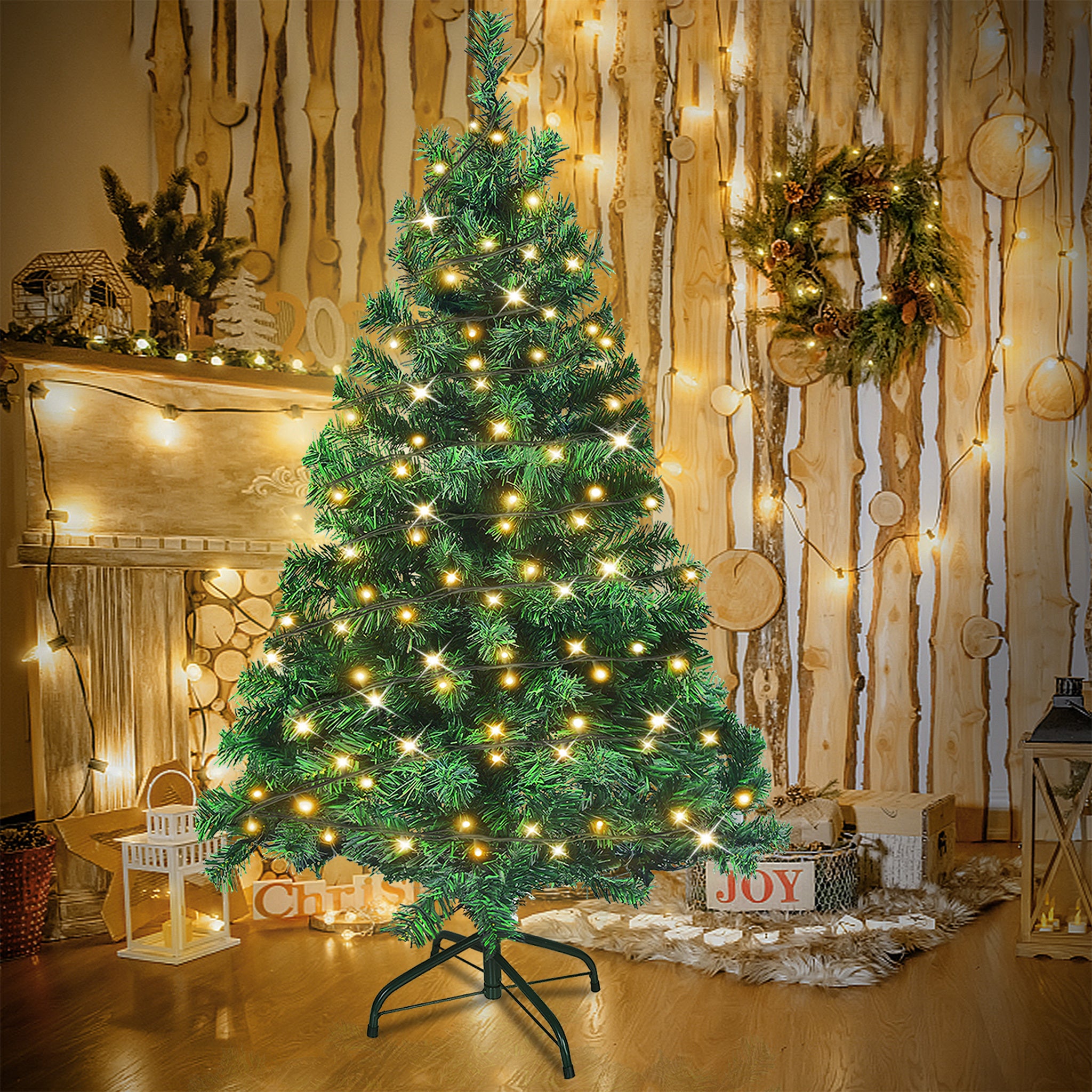 Sapin de Noël Artificiel avec Éclairage Taille L/XL/XXL