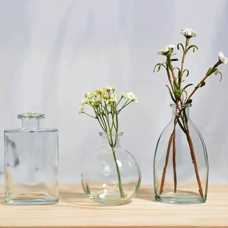 Lot de 3 vases géométriques en verre KOS