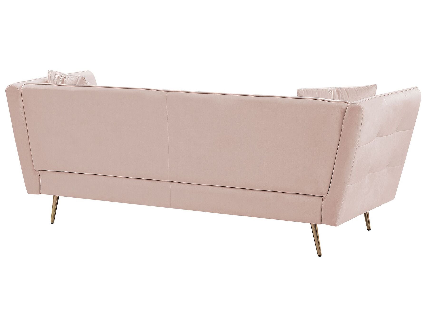 Canapé 3 places en Velours Rose L200cmxl80cmxH77cm OCEANE