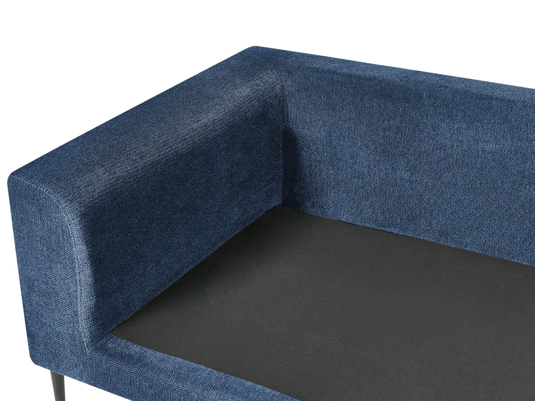 Canapé d'angle côté gauche en tissu Bleu L275cmxl158cmxH80cm GUEDEL