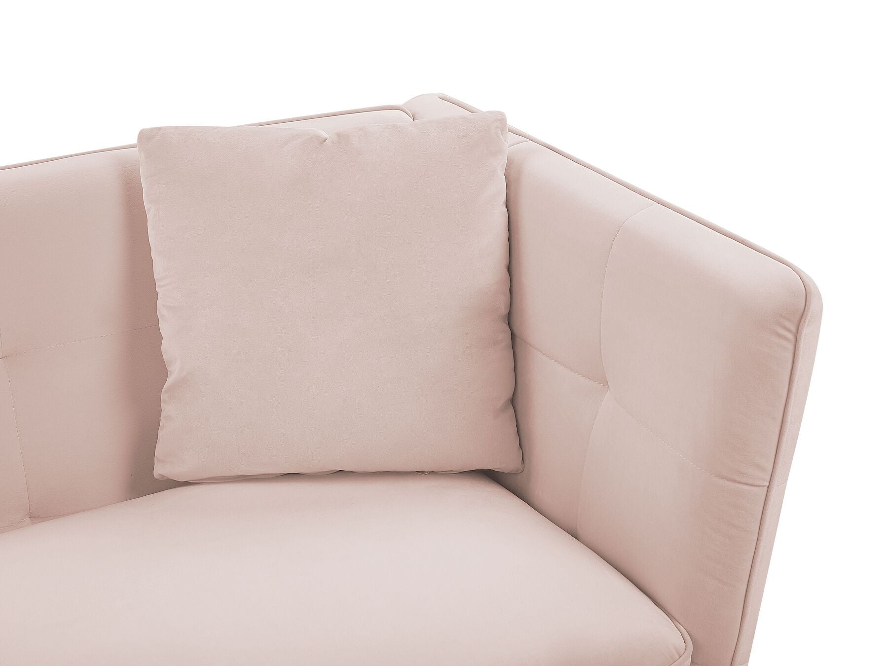 Canapé 3 places en Velours Rose L200cmxl80cmxH77cm OCEANE