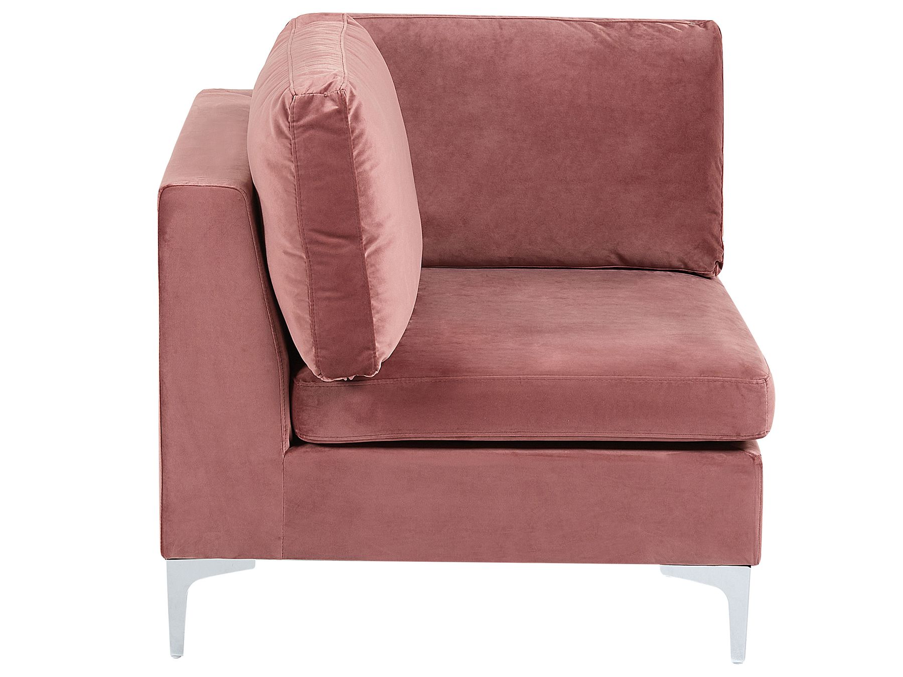 Canapé d'angle modulaire avec ottoman en velours Rose L300cmxl150cmxH84cm ZAVRIM