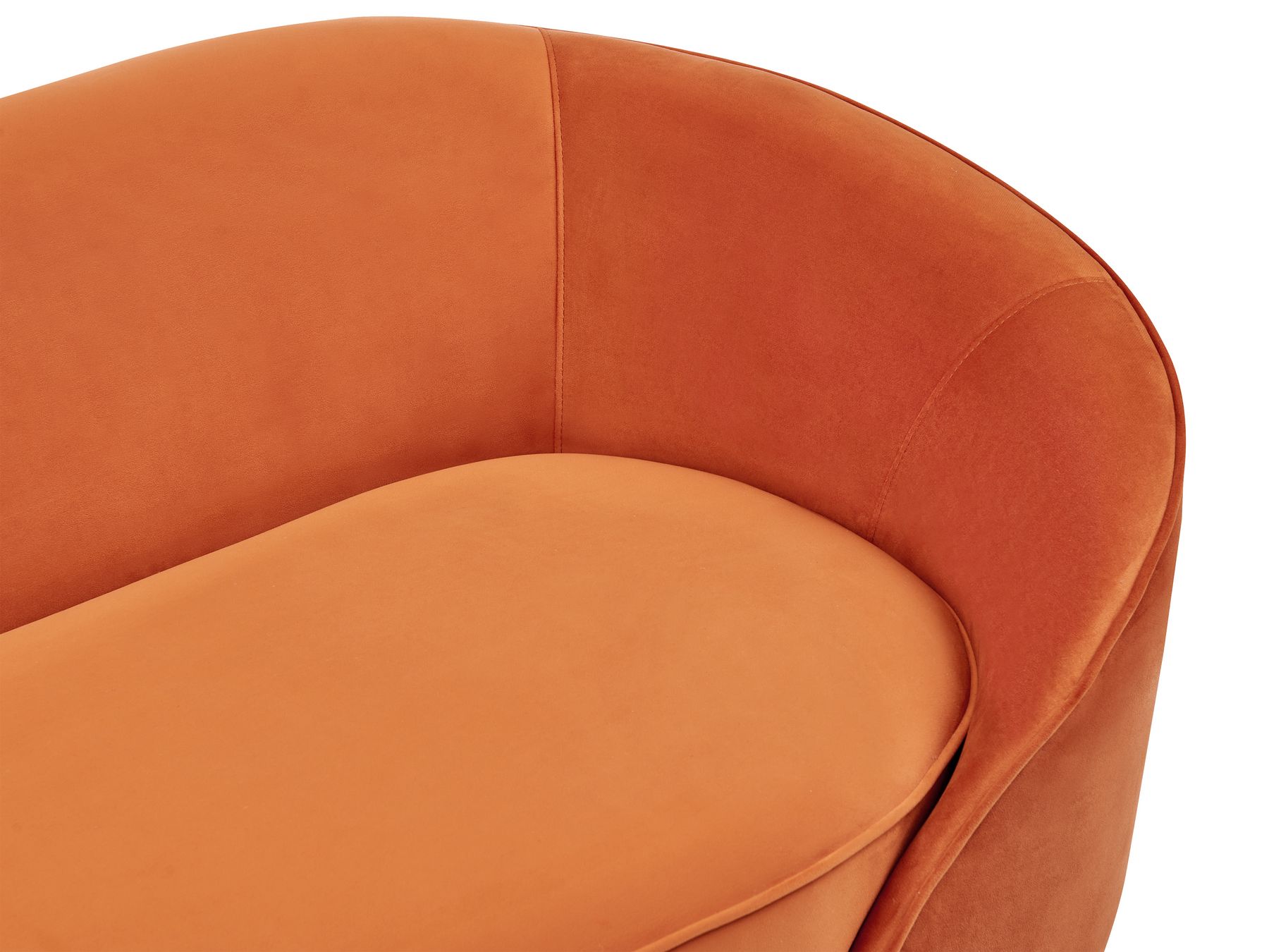 Canapé en velours 3 places Orange L183cmxl85cmxH75cm SNOOV