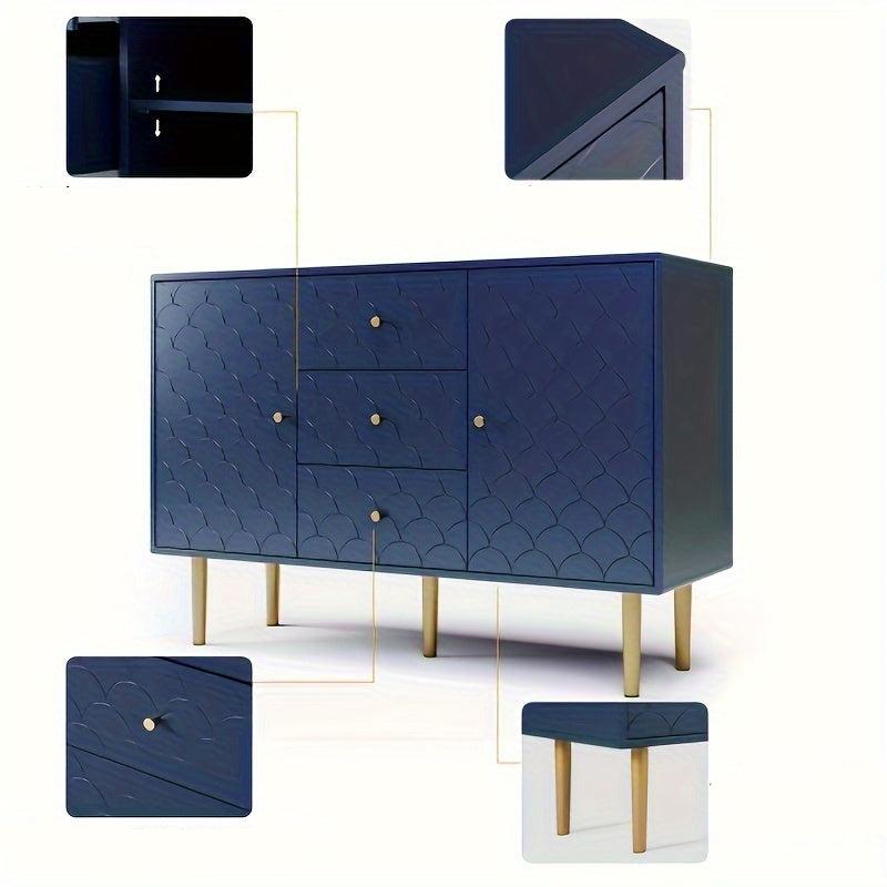 Commode Bleu Marine L120cmxl40cmxH82cm ALINE