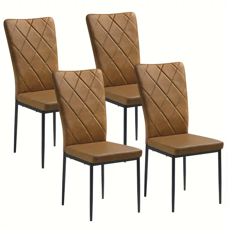 Lot de 4 chaises similicuir vintage JONE