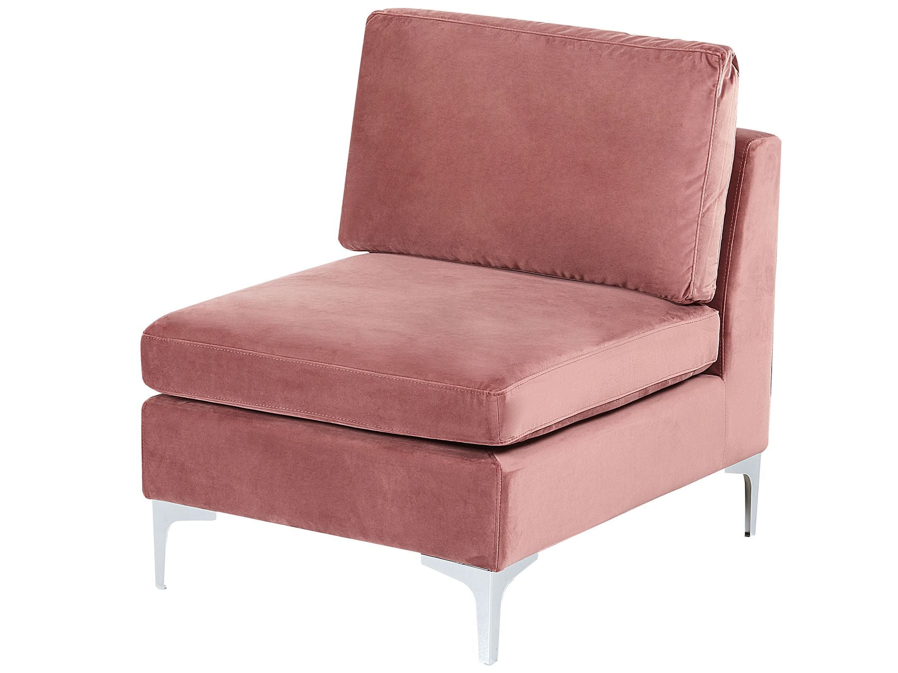 Canapé d'angle modulaire avec ottoman en velours Rose L300cmxl150cmxH84cm ZAVRIM