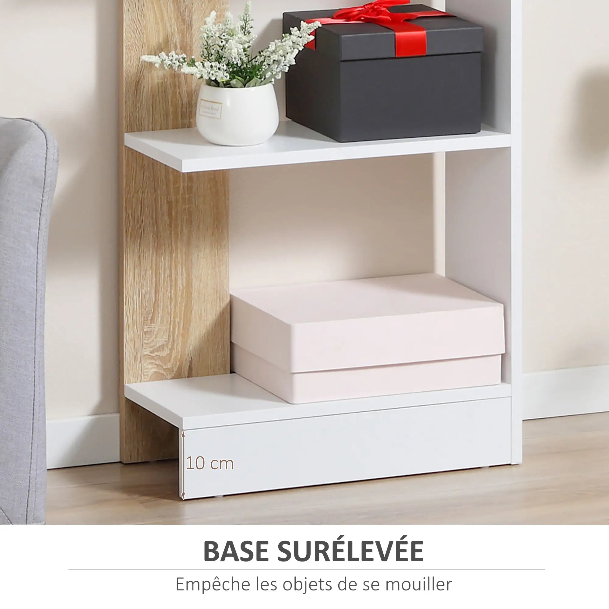 Bibliothèque étagère 5 Compartiments ouverts Design L45cmxl21cmxH170cm DJILALI
