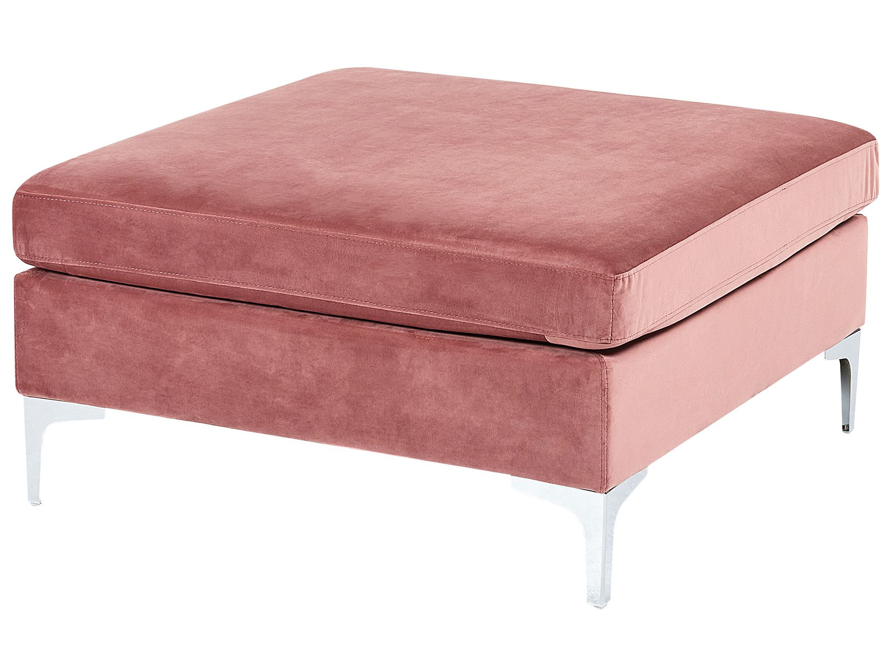 Canapé d'angle modulaire avec ottoman en velours Rose L300cmxl150cmxH84cm ZAVRIM