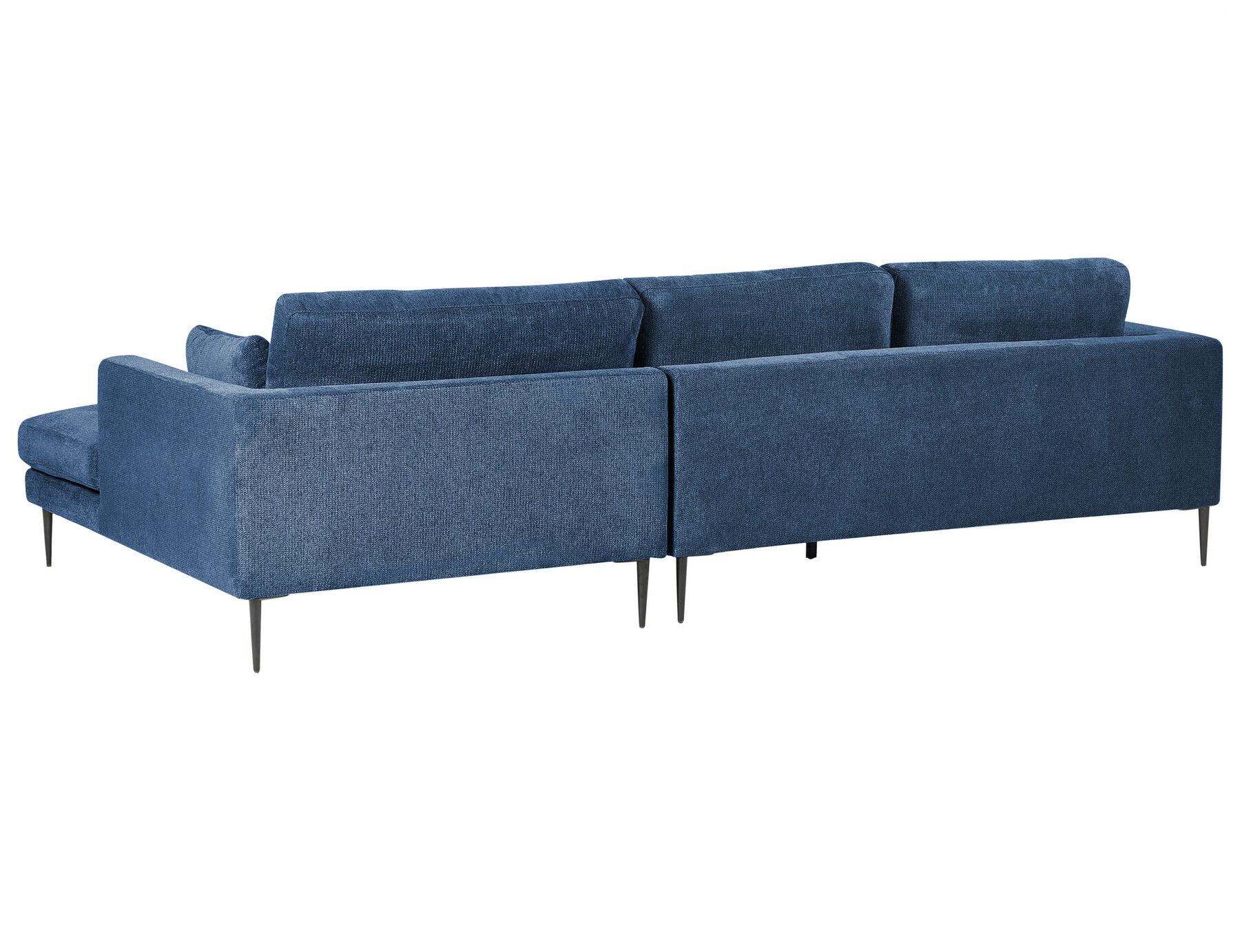 Canapé d'angle côté gauche en tissu Bleu L275cmxl158cmxH80cm GUEDEL