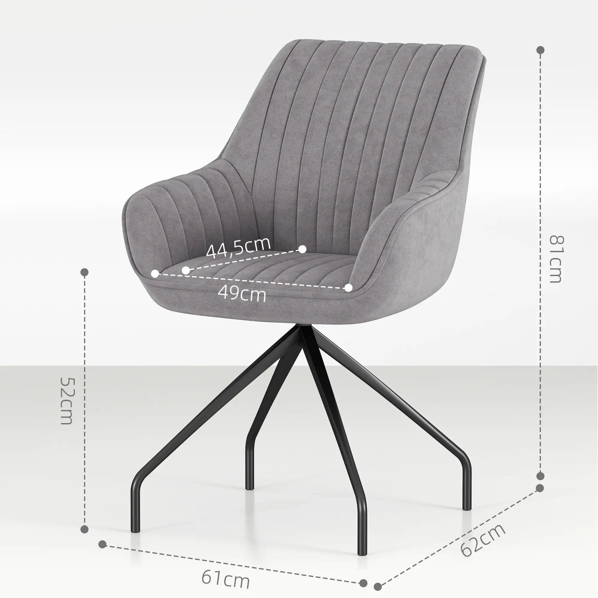 Fauteuil Design pivotant avec accoudoir Gris KOOF