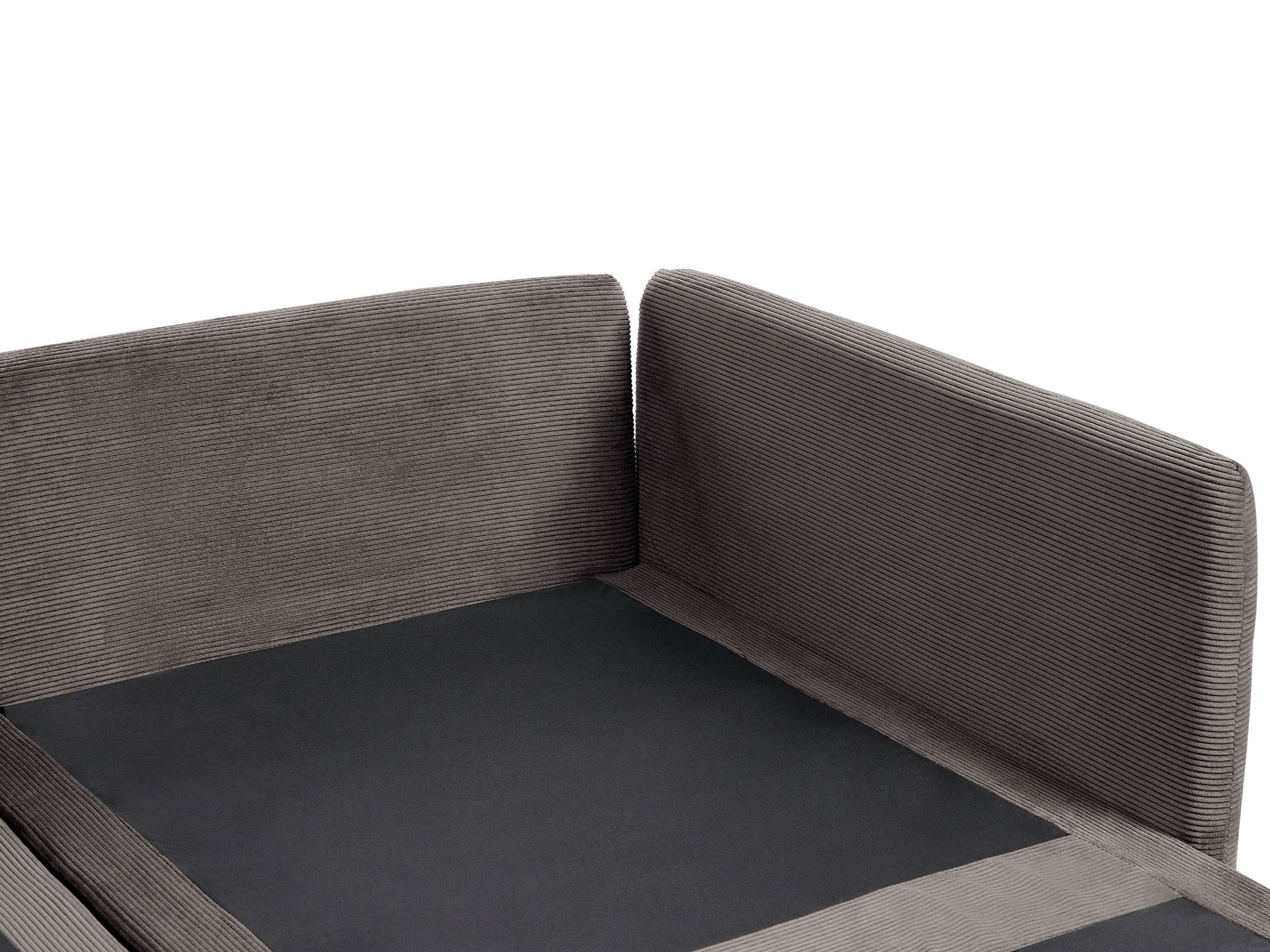Canapé d'angle côté gauche en velours côtelé Marron L291cmxl151cmxH83cm MAGEVE