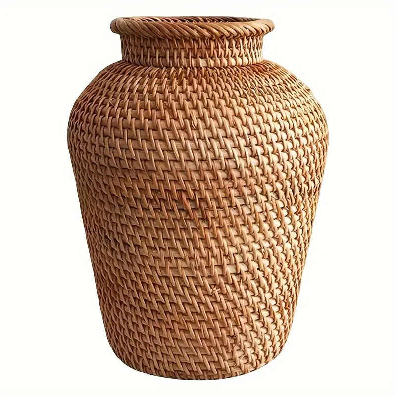 Vase en bambou tissé à la main l10.5xH20cm DAGA