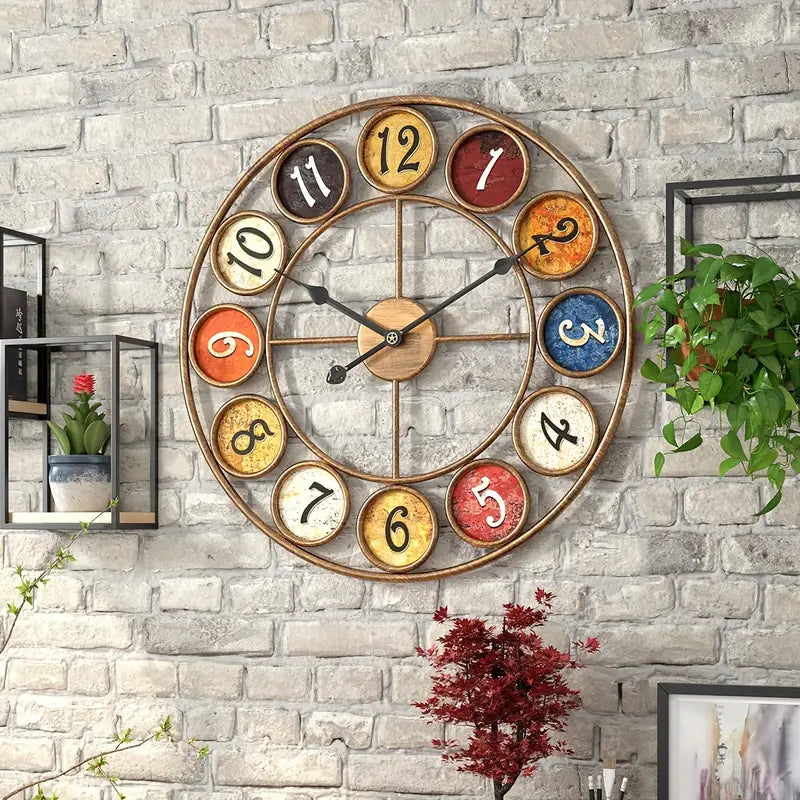 Horloge murale ronde Métal coloré D59,50cm PASI