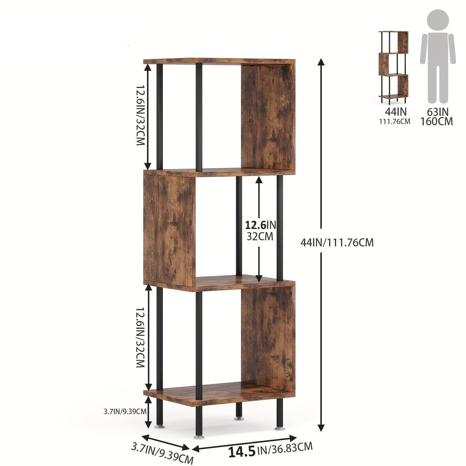 Étagère en Bois L36,83cmxl10cmxH112cm DALO