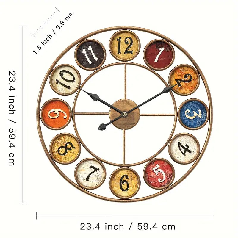 Horloge murale ronde Métal coloré D59,50cm PASI